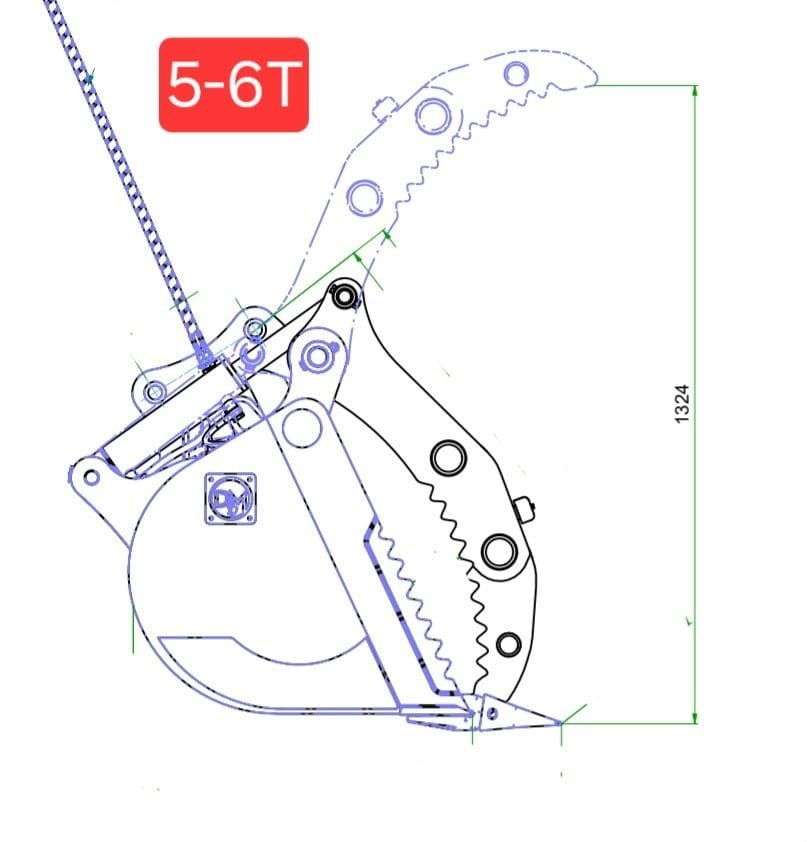 Double Ram Grab Bucket - Ward Demolition